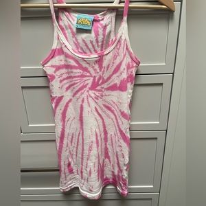 Pink tie dyed tank